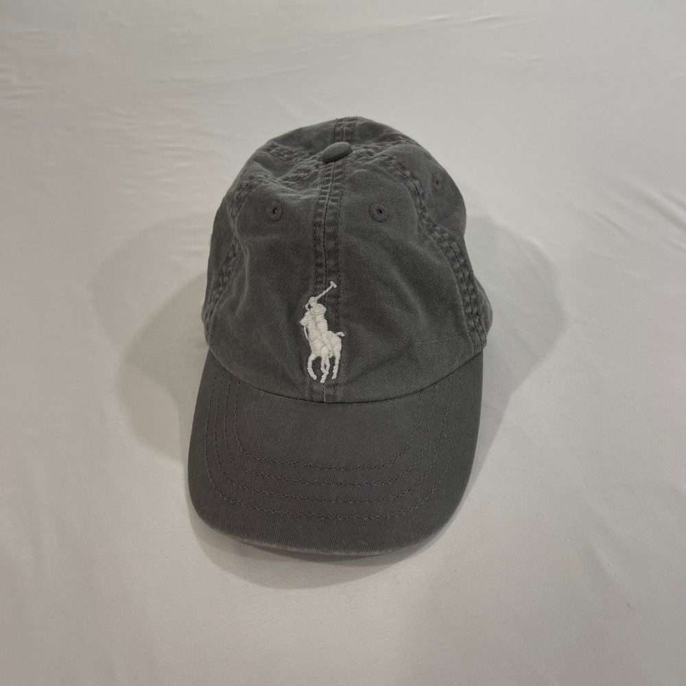 Ralph Lauren‎ Polo Chino Baseball Cap Toddler Gray Big Pony 3 | Preppy Classic
